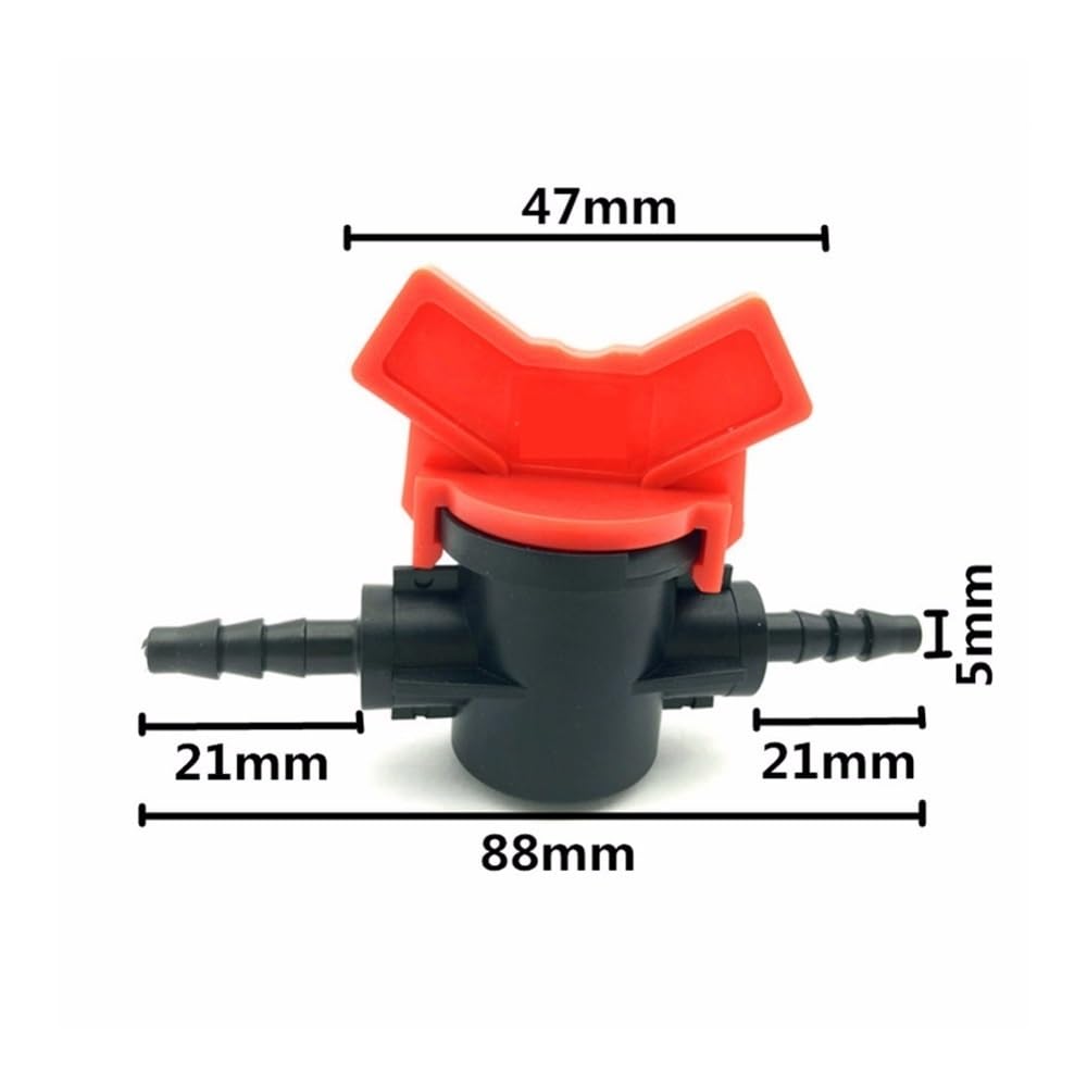 60 sztuk 4/7mm wąż przełącznik kontroli przepływu wody miniaturowy zawór kolczasty do nawadniania ogrodu System podlewania dostaw narzędzie ogrodnicze