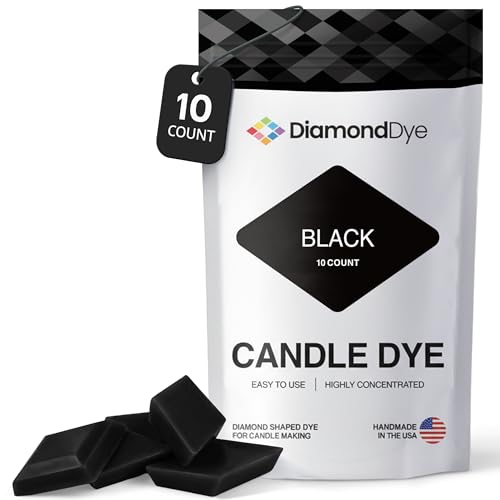 Black Candle Dye - Made in The USA - Safe and Easy to Use - Premium Candle Making Supplies - Perfect for DIY Candle Making Kits - Designed for Candle Wax - 10...