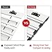PORTAL Lightweight Aluminum Folding Square Table Roll Up Top 4 People Compact Table with Carry Bag For Camping, Picnic, Backyards, BBQ (White)