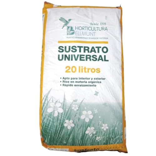 Sustrato Universal para Plantas - con Materia Orgánica - para Interior y Exterior - Rápido Crecimiento de Las Raíces - Plantas Ormanentales y Decorativas - Saco de 20 L