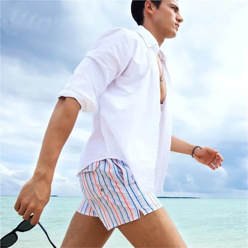 Men Stripe Shorts Shorts Men Hot Beach Shorts Men Board Shorts Plus4