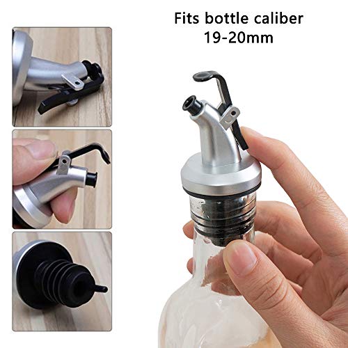 Henniu Tampa do pulverizador de óleo para garrafa, dispensador de licor para frascos de vinagre de a