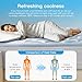 Cooling Mattress Topper King Size - Pillow Top Mattress Pad for Hot Sleepers - Breathable Ultra Soft Mattresses Protector with 8-21 Inch Deep Pocket (78x80 inch, Blue)