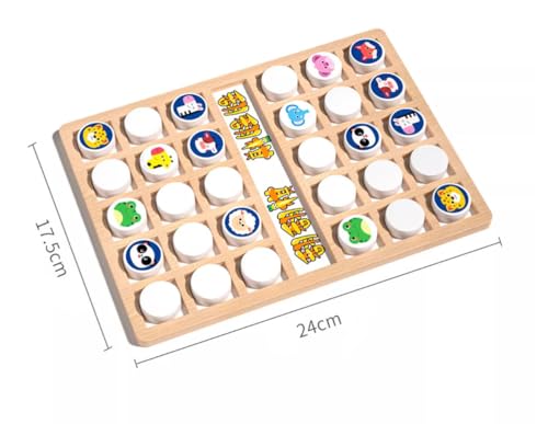 Juego Montessori de Memoria con Animales de Madera miniatura 2