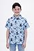 Godzilla Little Boys Matching Family Hawaiian Button Down Dress Shirt Blue 6