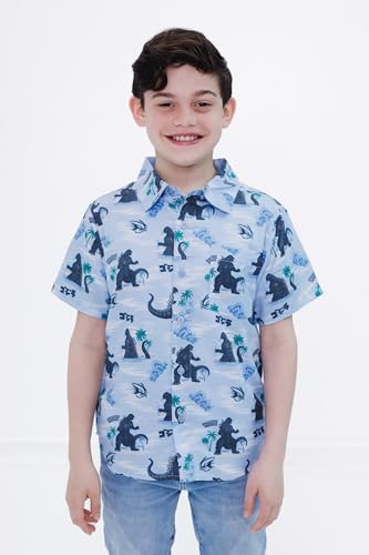 Godzilla Matching Family Hawaiian Button Down Shirt Toddler to Adult Sizes (4T - 2XL)2