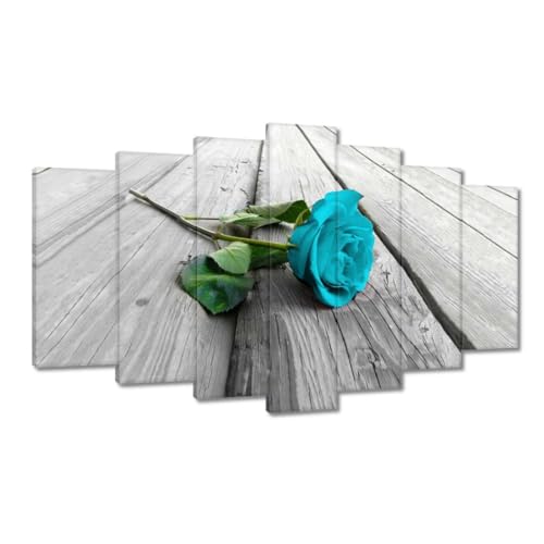 Peinture imprimée sur toile rose bleue 140x80 cm habillez un grand mur vide avec élégance