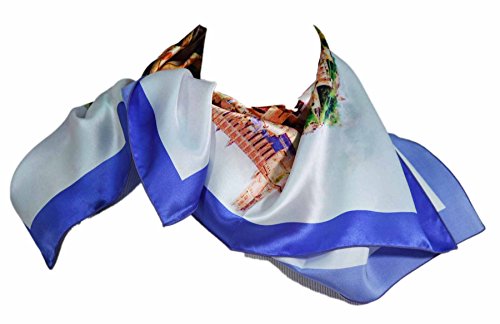 Foulard Cathédrale Albi Croix occitane, étole imprimée pour femme