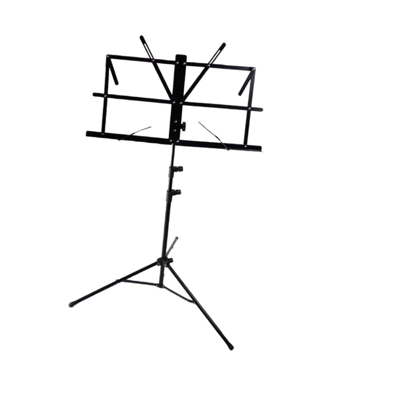Abaodam Supporto Spartiti Musicali Pieghevole Metallo con Piedini Antiscivolo Portatile e Leggero per Chitarra Violino e Strumenti Cordiera Nero