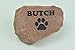 GraphicRocks Personalized Red Pet Memorial Stone Headstone Grave Marker Dog or Cat with Paw Print and Engraved with Name of Your Pet