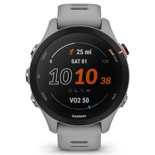 Image of Garmin Forerunner 255S, Smaller GPS Running Smartwatch, Advanced Insights, Long-Lasting Battery, Powder Gray