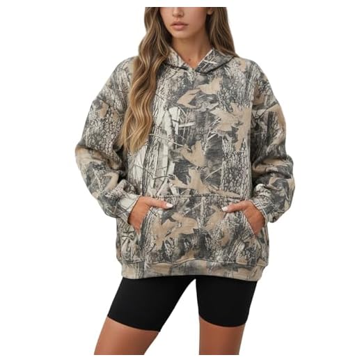 calbatic Oversized Leopard Camo Print Hoodie for Women Men Long Sleeve Hooded Sweatshirts Cute Pullover with Pocket