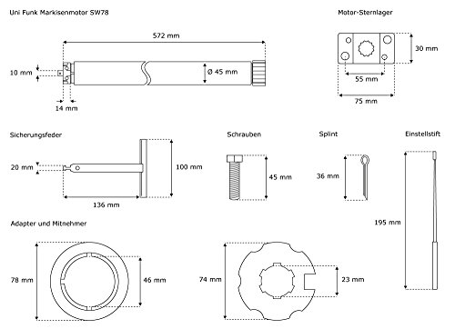 Jarolift Motore Radio Elettromeccanico per Tende