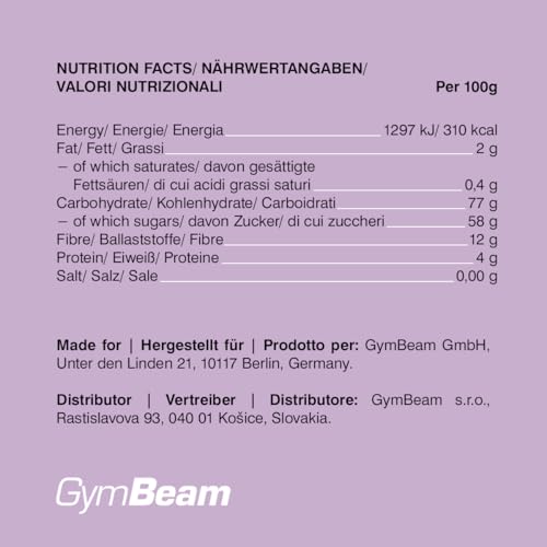 GymBeam Gefriergetrocknete Feigen 100g - Feigen Getrocknet, knackige getrocknete Feigen ohne Zuckerzusatz, perfekt für Porridge, Desserts & Snacks, 100% natürliche Zutaten