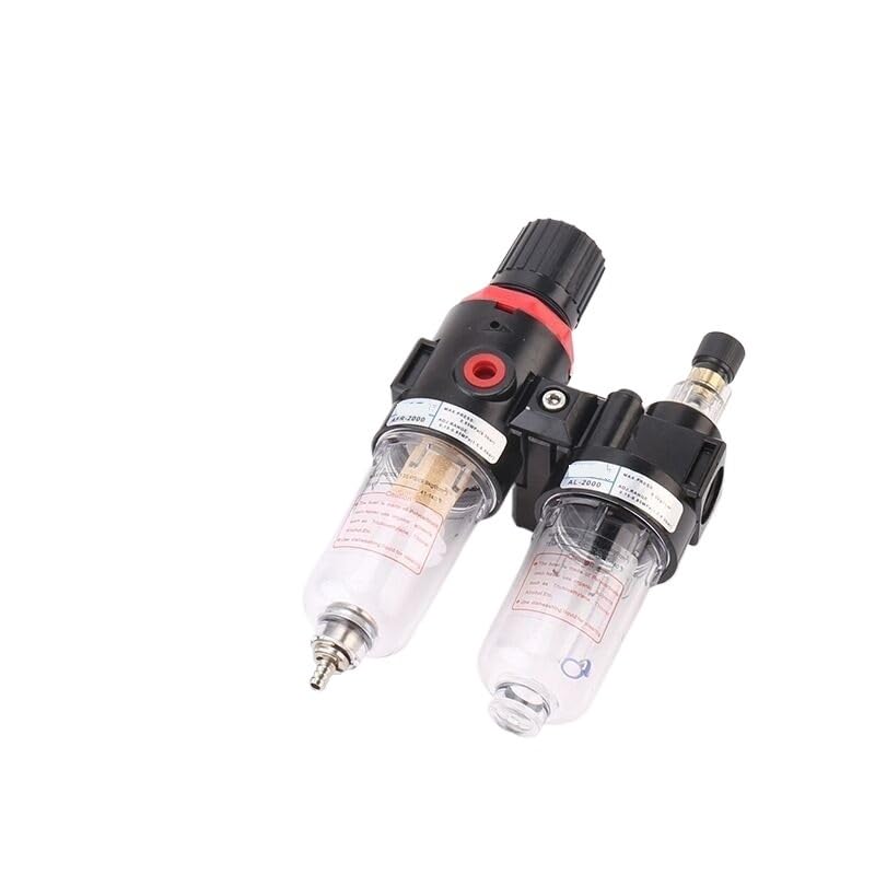 AFC2000 Air Compressor Treatment Unit Oil Water Separator Regulator FRL Combination Union Filter Airbrush Lubricator G1/4" Port(AFC-PC4-02)