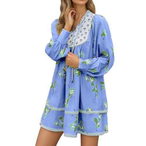 Robe de plage à manches longues et motif floral pour vos vacances