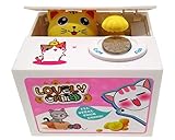 Interestingsport Creative Anmial Kitty Cat Automated Stealing Piggy Bank Toy Coin Bank Money Banks...