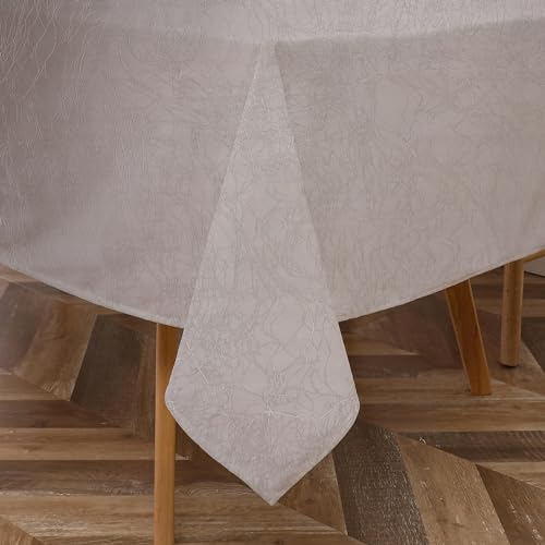 Majestic Giftware PVC Faux Leather Rectangle Tablecloths | (TCG3-54160) Café Marble Waterproof & Spill Proof Dining Table Cover | Decorative Washable Tablecloth for Home, Kitchen, Party (54X160)