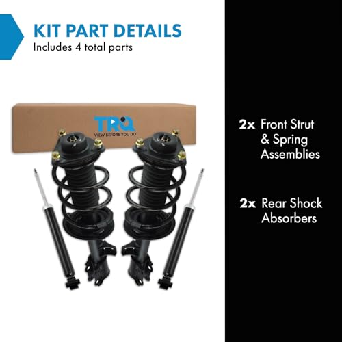 Image of TRQ Front and Rear Complete Strut Assembly & Shock Absorber Kit Complete Strut & Coil Spring Assembly Compatible with 2010-2013 Hyundai Tucson 2011-2016 Kia Sportage