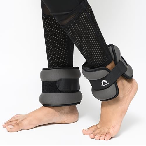 Image of Bodylastics Ankle & Wrist Weights Pair for Legs & Arms, Neoprene Adjustable Strap for Men & Women, Soft & Durable for Fitness, Walking, Jogging, Aerobics, Gym & Strength Training
