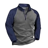 Z-829 Navy Color Block Outfits for Mens Winter Fall Long Sleeve Collared Turtleneck Neck Fleece Lined Sherpa Sport Athletic Holiday Pullover Outfit Sweatshirt Mens 2024 2S 3XL