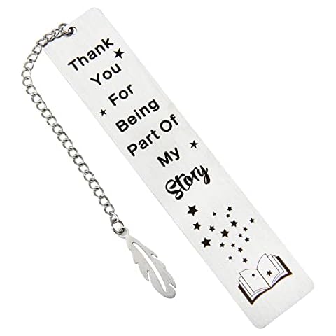 Zebrlan Teacher Bookmark Metal BookmarksTeachers Appreciation Gifts ,Special Teacher Gifts for Women Metal Bookmark(Thank You for Being Part of My Story) Cover