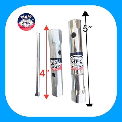 Image of MEC 2ps Set Socket Plug Spanners (14x16x17x21mm) Tool For Hero Honda And Bajaj Motorbikes Chrome Plated Finish, Multivehicle Essential Choice For Motorcycle Enthusiasts And Professional Mechanics