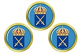 3er Set Giftshop UK Golfball-Marker, schwedische Armee (Svenska armén)