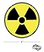 Nuclear Radiation Warning Symbol Stickers - Individually Die-Cut - 3-Inch Diameter (Pack of 4 Decals)