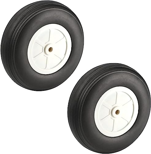 Heyiarbeit 4' RC Model Airplane Foam Wheel Super Light Tire and Wheel Sets for RC Airplane PU Sponge...