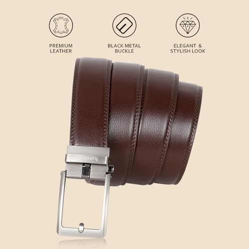 Image of HORNBULL Smith Leather Belt for Men | Mens Belt Autolock | Formal and Casual Leather Belt for Men