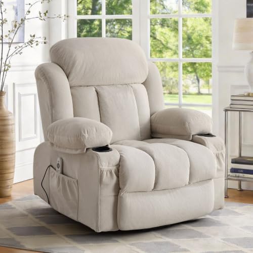 Image of Power Lift Recliner Chair for Elderly with 8-Points Massage and Heat | Electric Lift Assistance,USB Charging Port,2 Cup Holders,Side Pockets,for Living Room
