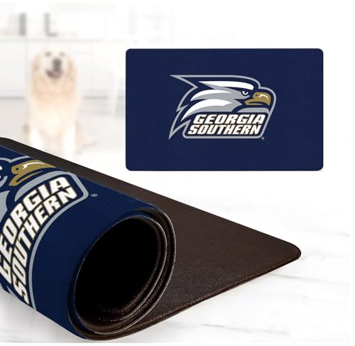 Image of Georgia Southern Golden Eagles Food and Water Placemat for Dogs and Cats | 16 inch x 28 inch | Non-Slip | Water-Proof