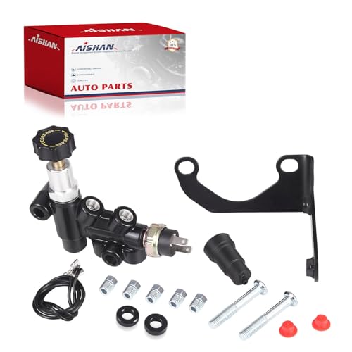 AISHAN Universal Combination Proportioning Valve for Connecting PValve 260-13190 260-11179 and Master Cylinder,Complete Mounting Bracket Kit Wilwood Style with Adjustable Knob