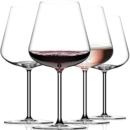 OJA Red Wine Glasses Set of 4, 28 oz Large Wine Glass, Hand Blown Crystal Clearer, Lighter for Tasting, Gift Packaging for Special Days, Wedding, Birthday, Christmas, Father's Day