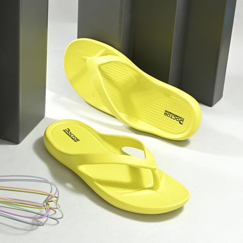 Image of DOCTOR HEALTH SUPER SOFT Stylish Ultra Soft Slippers with Cushion | Comfortable, Premium and Bright Colorful Flip Flops | Lab Tested Cushion and Bounce | Cushioned Footwear | Trendy Women Slippers
