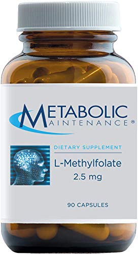 Metabolic Maintenance L-Methylfolate 2.5mg - Active Folate (L-5-MTHF) + Glycine Supplement - B Vitamin for Mood, Nerve, Methylation + Cardiovascular Support (90 Capsules)