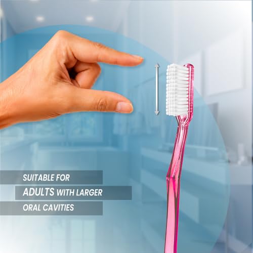 Image of MAXI Supreme Hard Bristle Toothbrush for Adults Pack of 12 | Deep Cleaning, Plaque & Stain Removal | Durable Firm Bristles | Comfortable Grip Handle | Multicolour