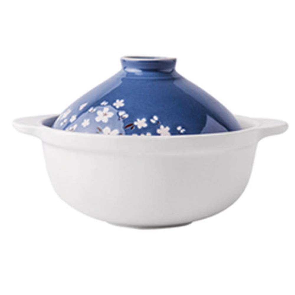Sakura Keramik Auflauf Steintopf Mit Deckel Haushaltssuppe Eintopf Eintopf Reis Nudel Topf Dampfer Kochen Instant Nudeln Topf Risotto 7 Zoll (Farbe: B)
