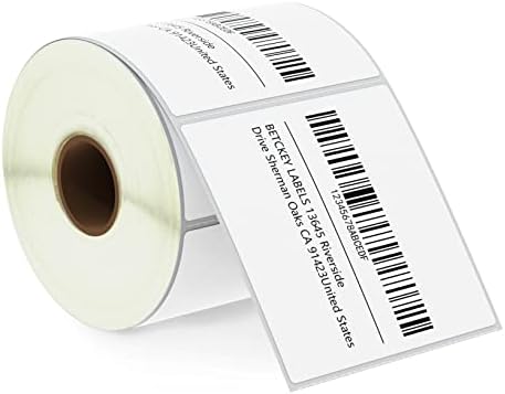BETCKEY - 102mm x 127mm(4 in x 5 in) Large Shipping & Multipurpose Thermal Labels, 350 Perforated Labels per Roll Compatible with Zebra & More Printers [10 Roll/3500 Labels]
