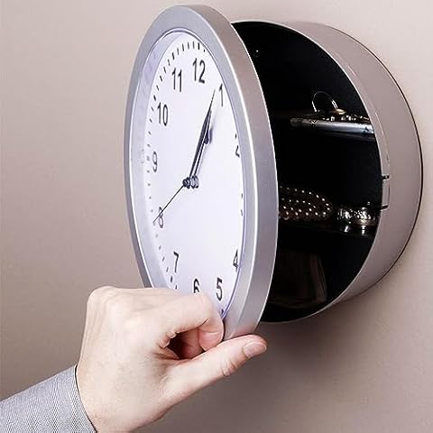 10 Inch Wall Clock with Hidden Safe Cover