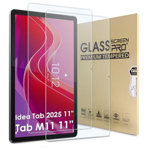 Bighan 2 Pack Screen Protector Compatible with Lenovo Tab M11 11/Lenovo Idea Tab 2025 9H Hardness Tempered Glass Film Clear Anti-Bubble Full Coverage foil