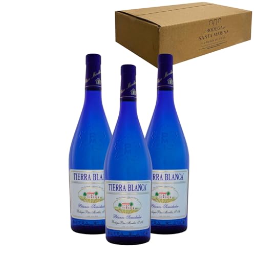 Tierra Blanca Semidulce - Ideal para Maridar con Pescados y Arroces - Pack 3 Botellas 75cl