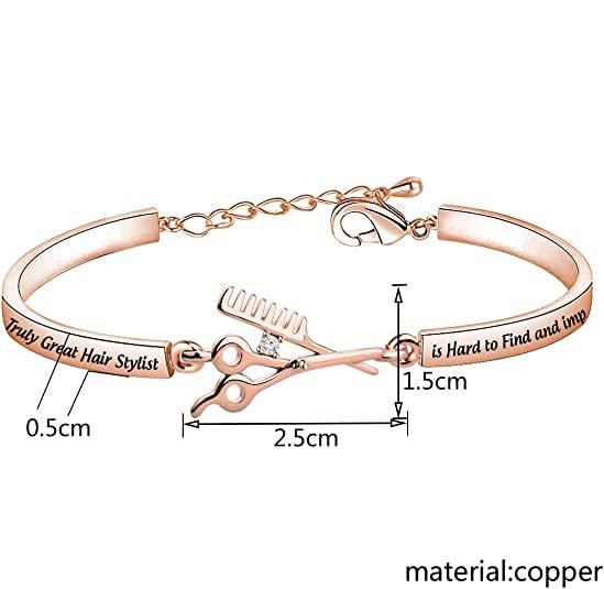 BAUNA Truly Great Hair Stylist Bracelet - Cosmetologist Appreciation Gift - Graduation Gift for Hairdresser (Hair Stylist RGB) - Image 2
