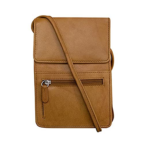 Image of ili New York 6827 Genuine Leather Crossbody Organizer with RFID Blocking Lining | Genuine Leather