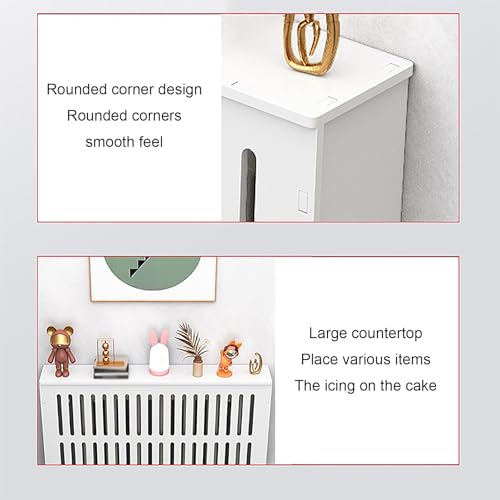 Cache-radiateur à lattes verticales pour masquer un radiateur de salon