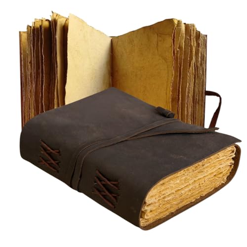 Carnet de croquis vintage en cuir marron idéal pour le voyage