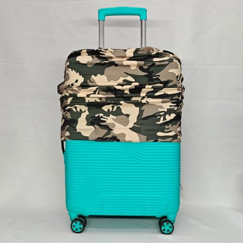 Image of Army Printed Luggage Cover for Traveling Bag & Suitcase - Stretchable & Scratchproof Trolley Protector with Velcro Lock & Lightweight Washable Material(Suitcase Not Included, Only Cover in Product)