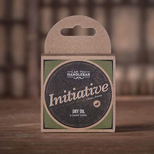 Canyouhandlebar Citrus Beard Balm - Initiative (Citrus Bergamot Lavender Scent) - Beard Balm | Dry Oil Beard Conditioner | 2 Oz Stainless Steel Tin #TOP3