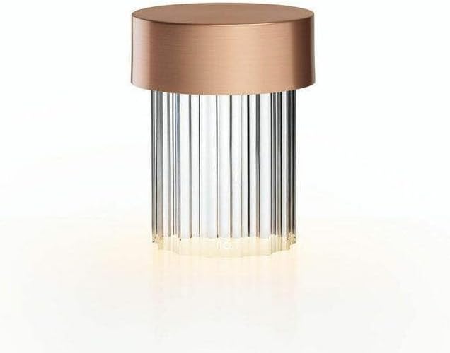 Flos Last Order F3694015 Battery-Powered Table Light Metal and Crystal Glass in Polished Satin 2.5 W Dimensions: 8.7 cm x 10 cm
